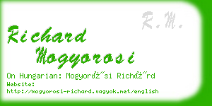 richard mogyorosi business card